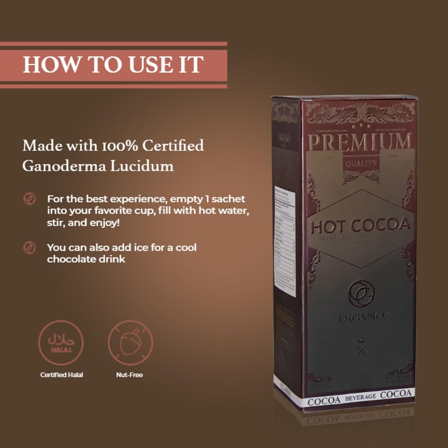 Organo Gold Hot Cocoa Chocolate Drink
